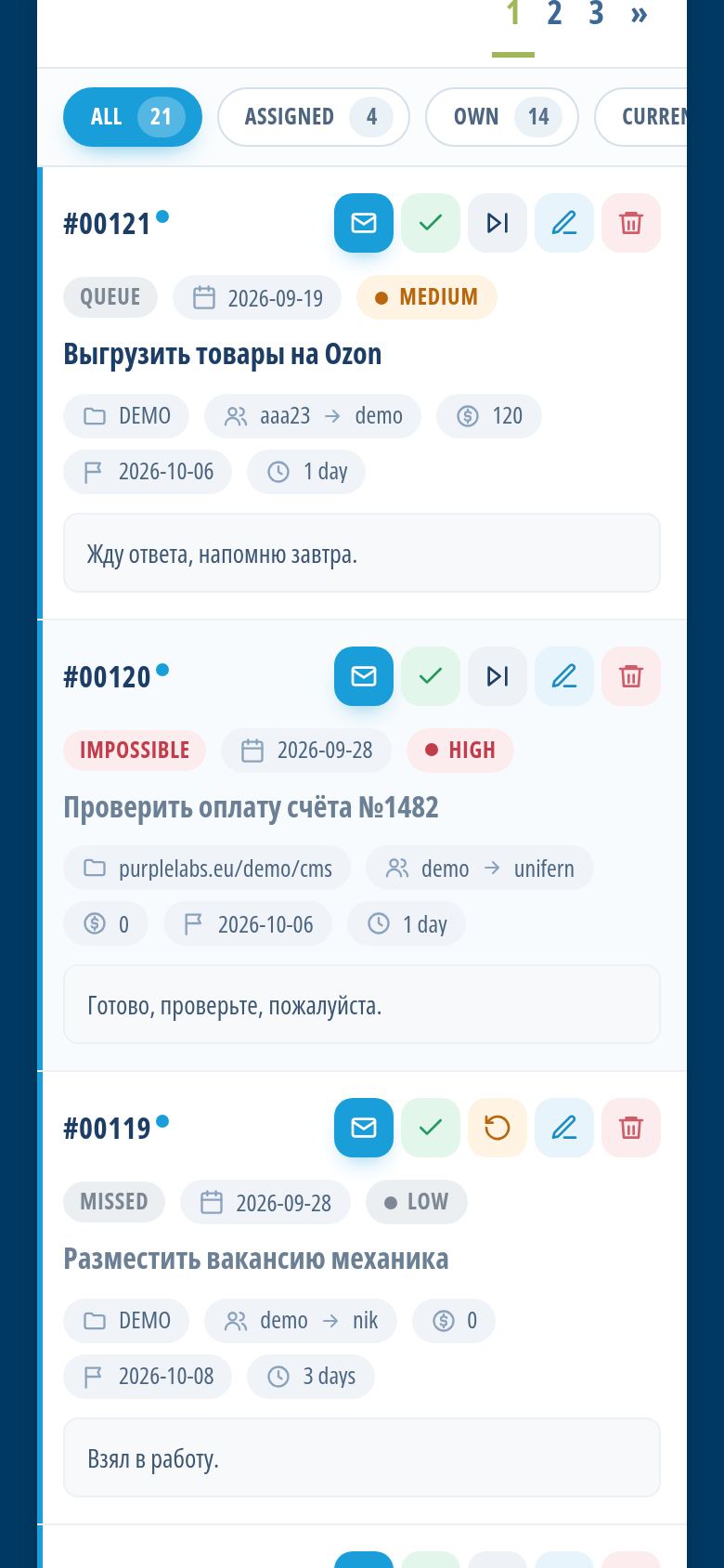 BoosterCRM on a phone